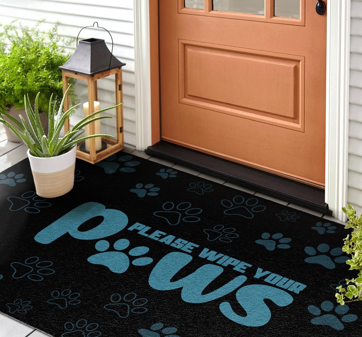 Coloray Buiten Deurmat - Blauw Deurmat Voor Buiten - Veeg je poten af Vuilvangmat Buiten - Decoratie Voor De Hal - Buitenmat Voor Alle Seizoenen - Decoratieve Buitenmat Voor Hal Of Veranda - 150x100 cm Blauw - Veeg je poten af