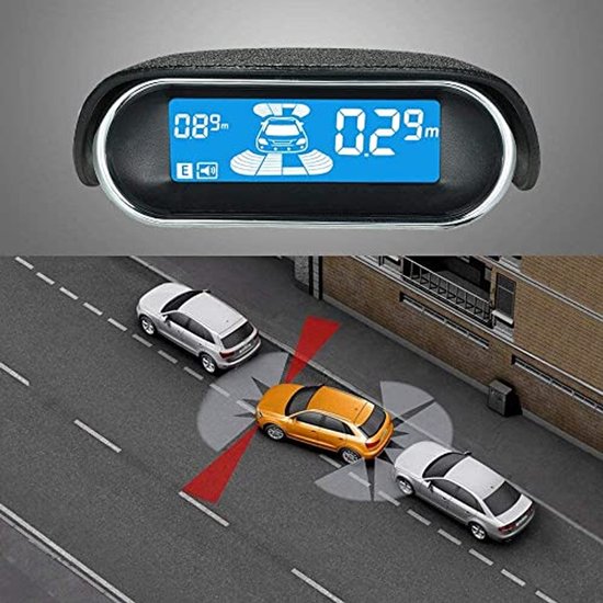 Dubbelsensor Parkeersysteem met LCD Scherm en 8 Ultrasone Sensors voor Auto