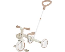 3in1 Driewieler en oefenfiets - Globber Learning Trike - 12 tot 36 maanden - Gerecycleerd kunststof - Zandkleur