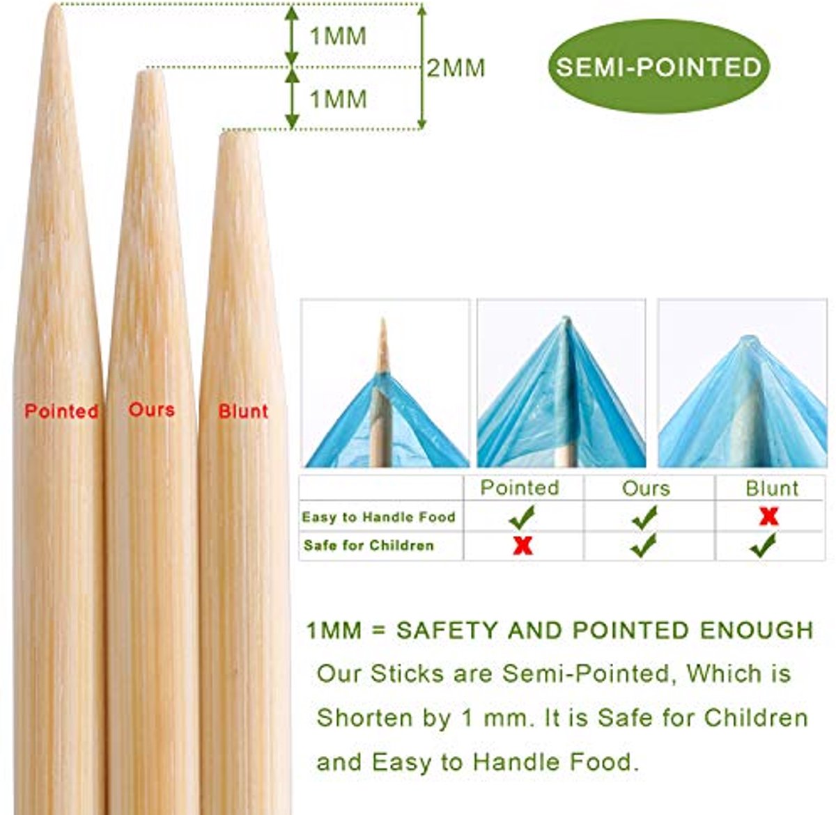 300 Extra Lange Bamboe Rooster Sticks voor Smores en Marshmallows - 30 Inch