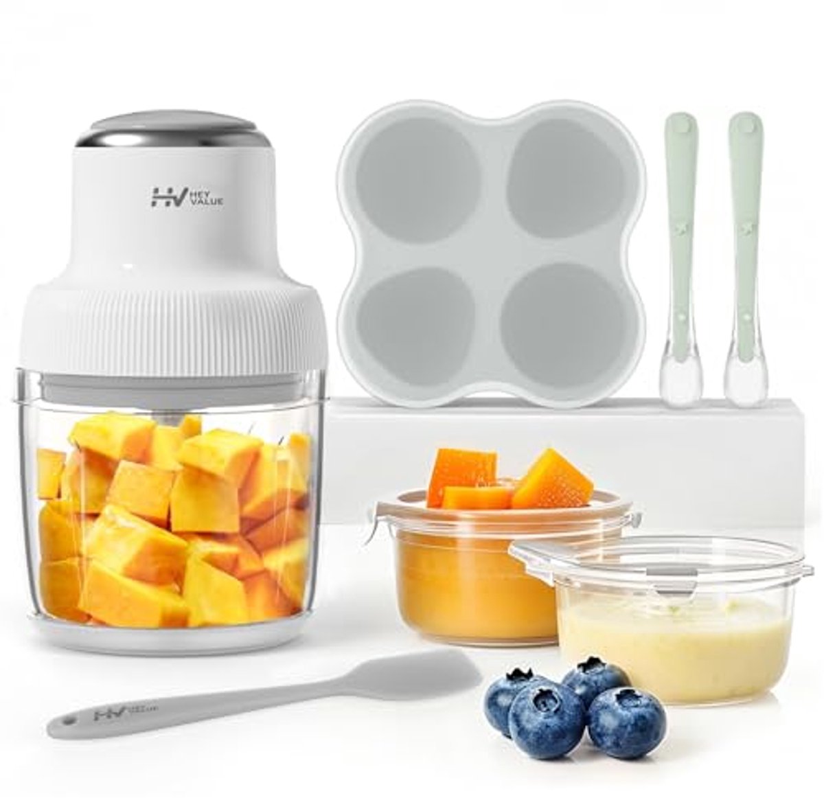 Image of 13-in-1 Babyvoedselmaker voor Babyvoeding, Blender en Containers voor Fruit, Groenten en Vlees