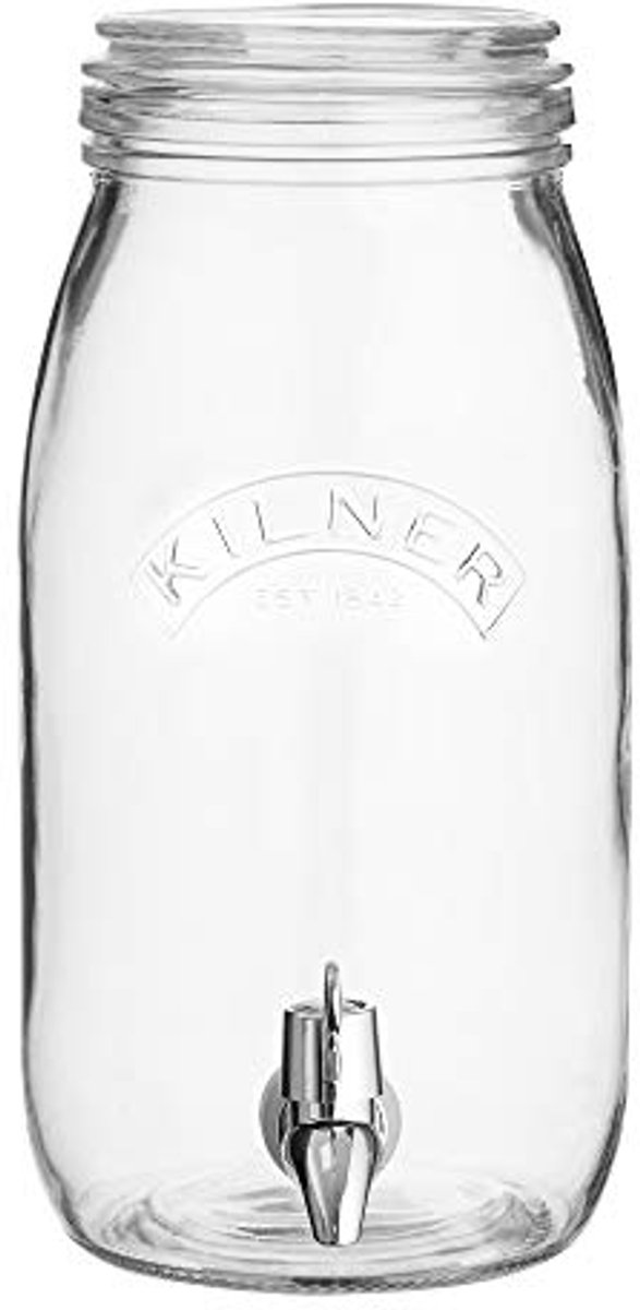 Ronde glazen drankdispenser 3 liter