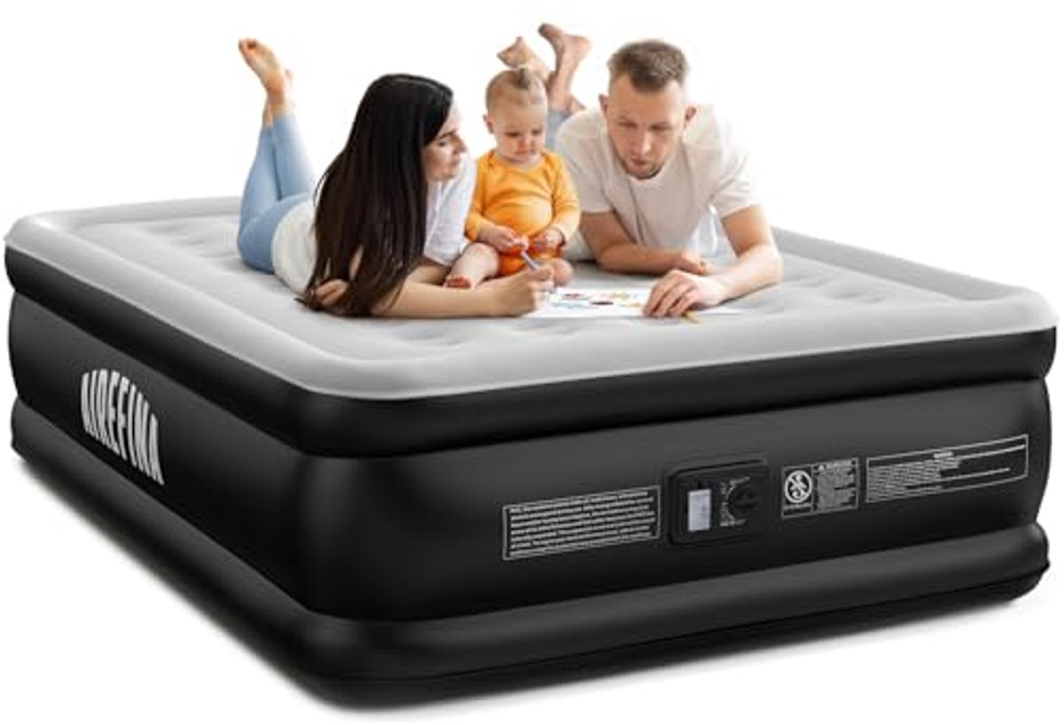 Zelfopblazend Luchtbed voor 2 Personen - Ideaal voor Camping en Thuisgebruik - 203 x 152 x 46 cm