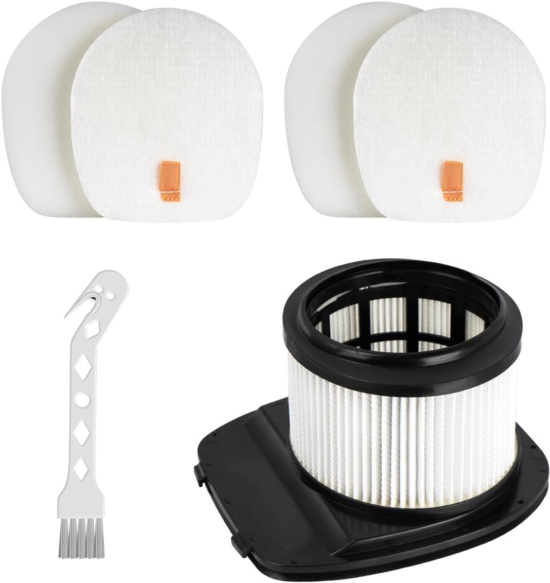 Filterset - 6 stuks - Geschikt voor Shark IZ162H - IZ362H - IZ363HT - IZ440H - IZ462H - IZ483 - voor draadloze stofzuigers - voor draadloze stofzuiger zonder zak - Anti Hair Wrap Pre - schuimfilter - motor schuimvilt filters