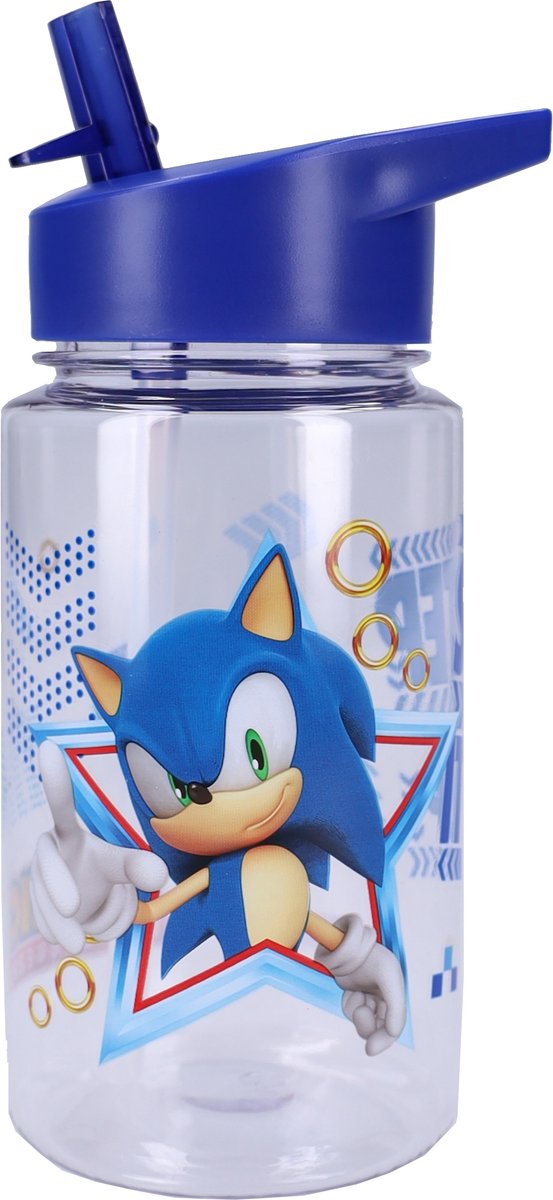 Sonic Drink Up - Schoolbeker en Drinkfles - 450ml - Blauw