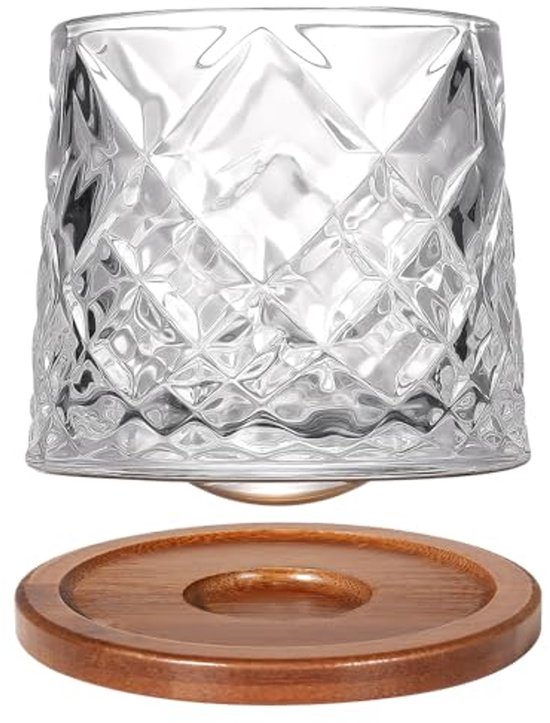 Lot De 2 Verres à Whisky Rotatifs, Style Bar, Pour Rhum
