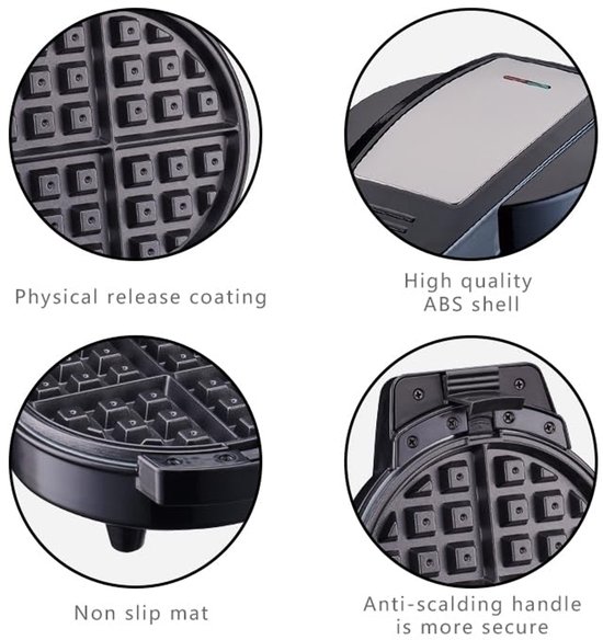 3 in 1 Elektrische Wafel en Donut Maker met Verwisselbare Platen voor Snack Cakes — afbeelding 4