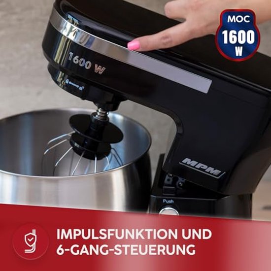 Planetenkeukenmachine met 2 mengkommen - 1600 W - Krachtige Keukenmachine van Klarstein — afbeelding 4