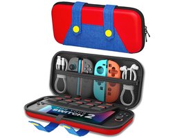 Cuhostki 1 Stuk Nintendo Switch Case - Rode Bescherm Hoesje Met Mario Design - Hard Cover Opbergtas Voor Switch En Switch OLED - Draagbare En Waterbestendige Hoes