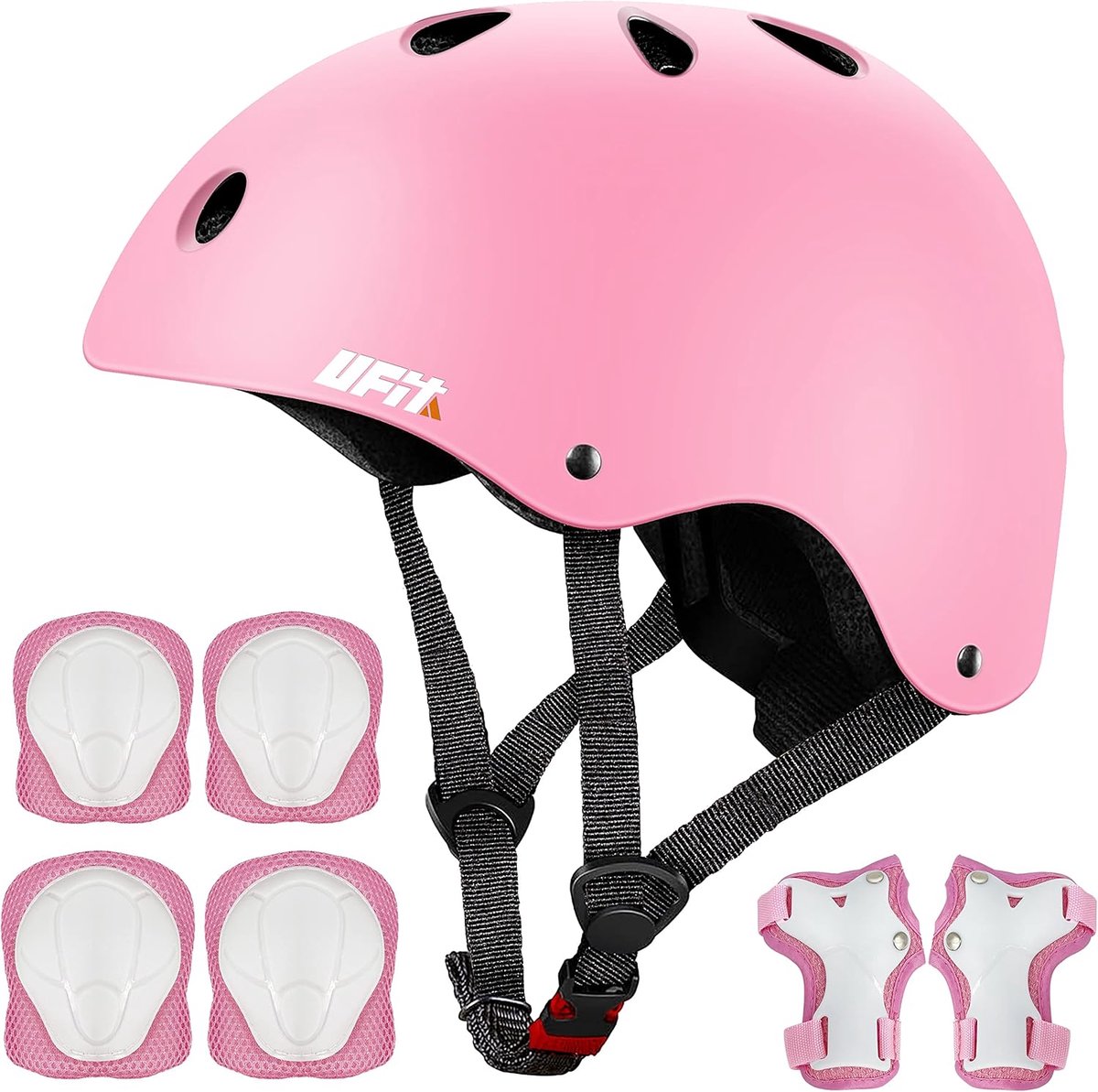 7-delige Outdoor Sportbescherming Set voor Kinderen - Fietshelm en Veiligheidspads voor Scooter, Skateboard en Fiets