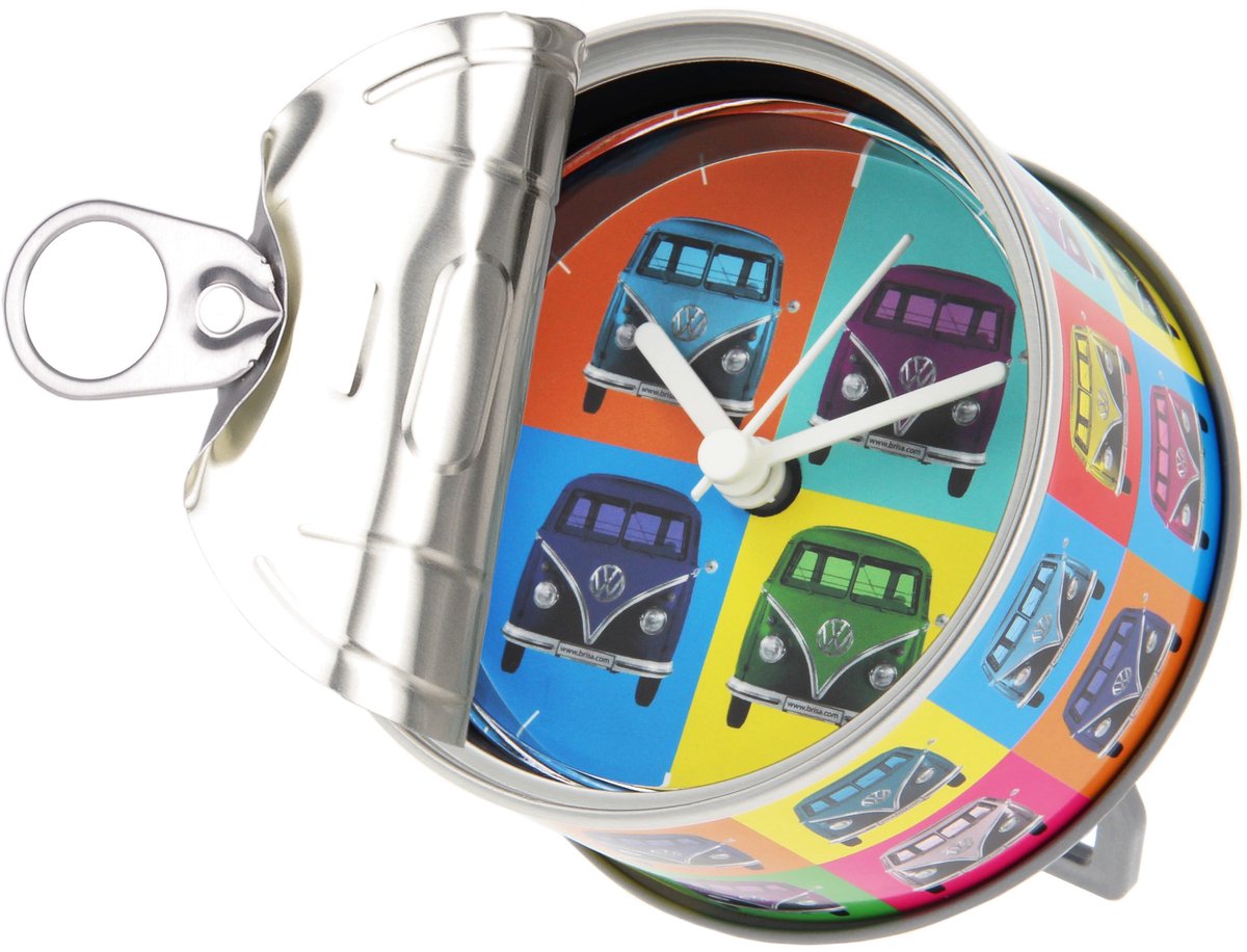 BRISA VW Collection - Volkswagen tafelklok magnetische klok MyClock met VW T1 Bulli Bus T1-motief