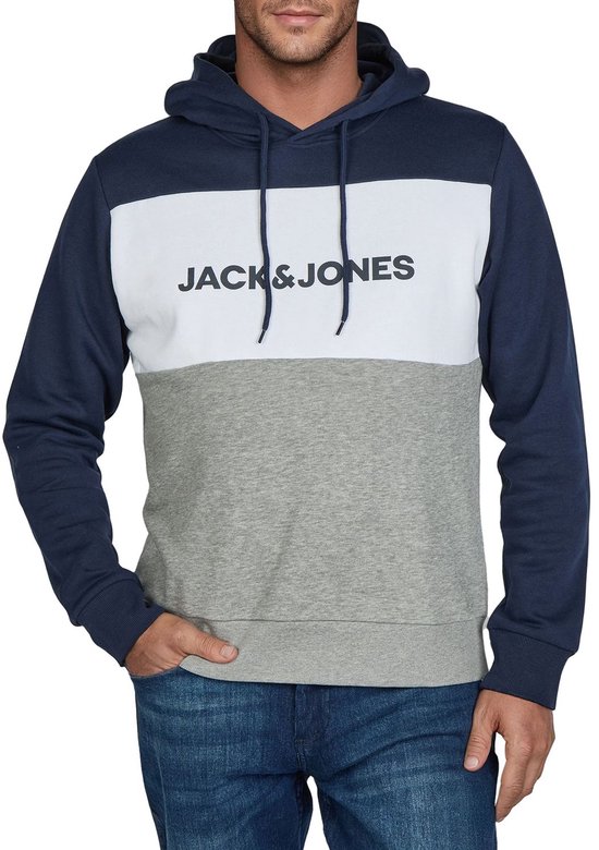 JACK&JONES - Sweat à capuche avec logo JWH BLOCKING SMU - Homme - Sweats