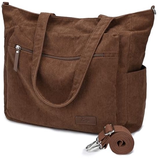 LHMTQVK Tote, corduroy tas, schoudertassen voor dames, voor kantoor LHMTQVK Tote, corduroy tas, schoudertassen voor dames, voor kantoor
