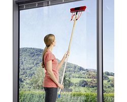Telescoopstok voor Raamreiniging - 8 Meter Uittrekbaar met 50 cm Borstel - Professionele Gevelreiniging