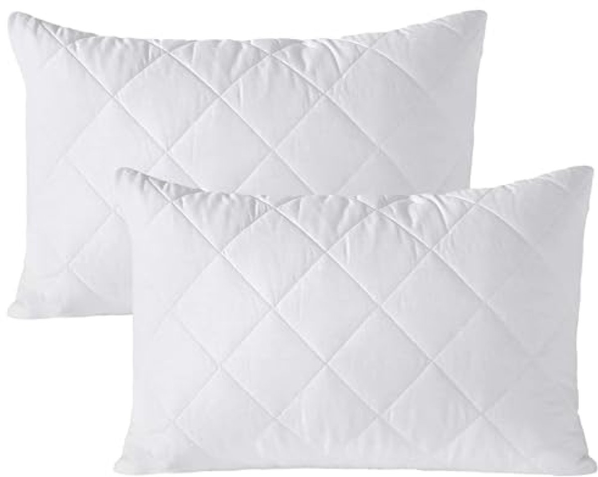 Kussenbeschermers Set van 2 – Gequilte en Ademend, Anti-Allergie Microfiber Kussenslopen