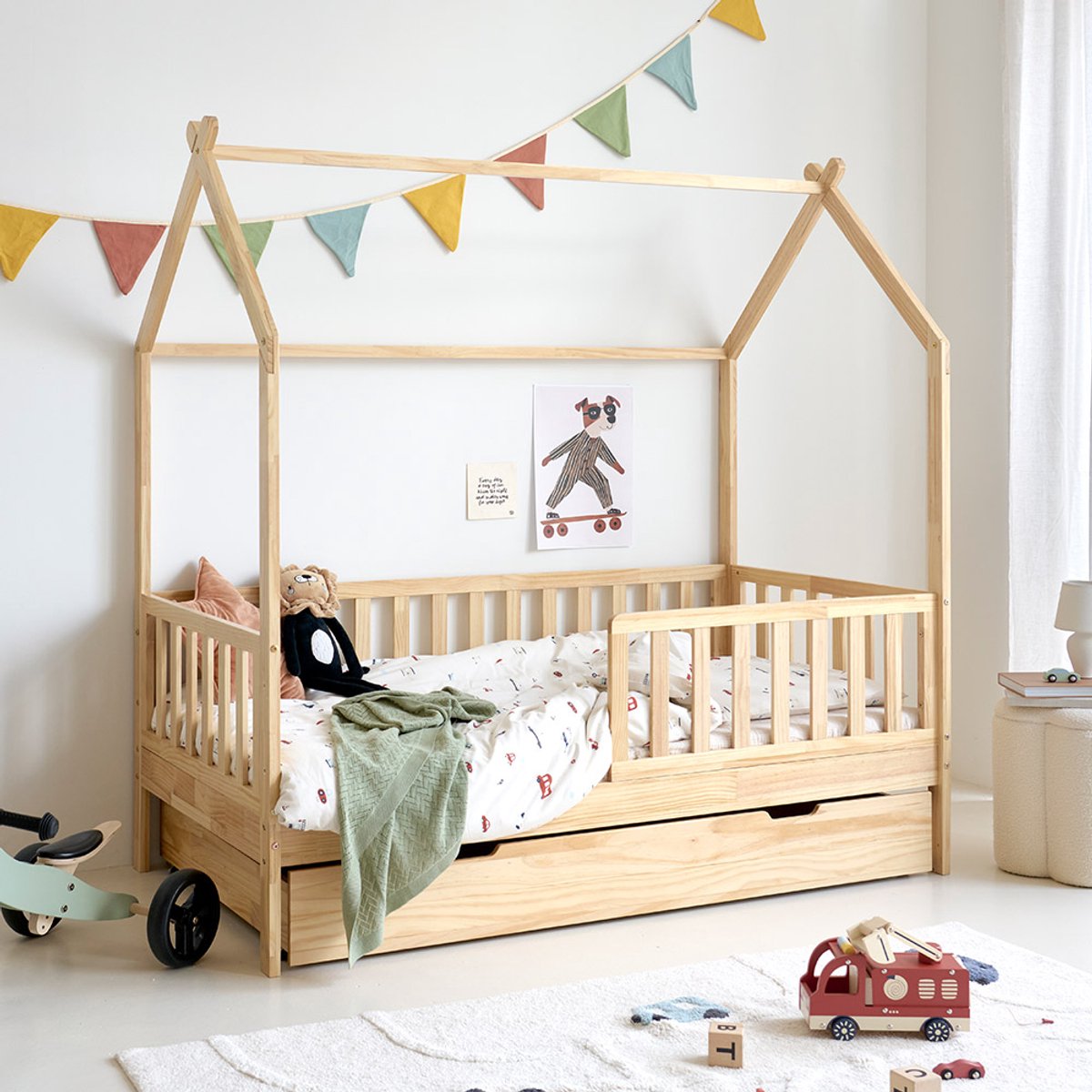 Petite Amélie Bedhuisje / juniorbed Rêve - 80x160 cm - Hemelbed Naturel