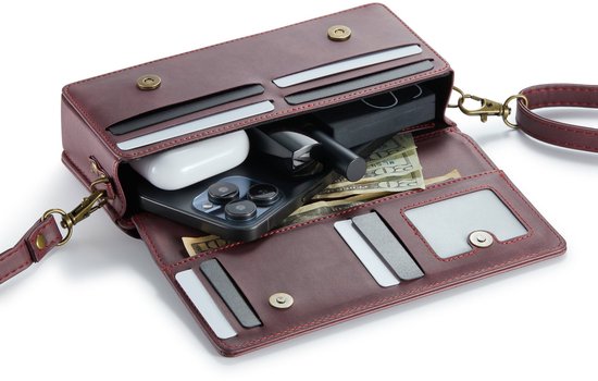 Sac bandoulière universel Solidenz téléphone et portefeuille jusqu'à 7,5 pouces - Rouge