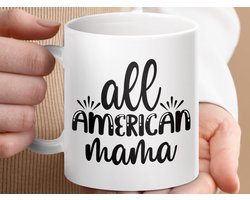 Mok All American Mama Mug, Patriotic Mom Gift, USA Pride, American Mama, Mothers Day Gift, All American Girl, July 4th, Proud Mom, Mom Mug