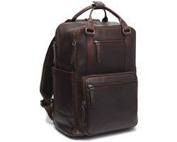 Chesterfield Calden Waxed Pull Up Rugzak met 15" Laptopvak - Bruin