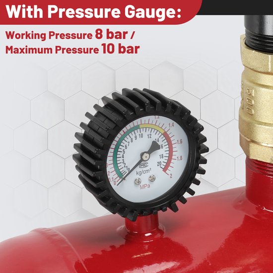 Silent Compressor ,20L Luchtcompressor 10Bar ,Luchtpomp met Tankcapaciteit, Geschikt voor Luchtgereedschap — afbeelding 4