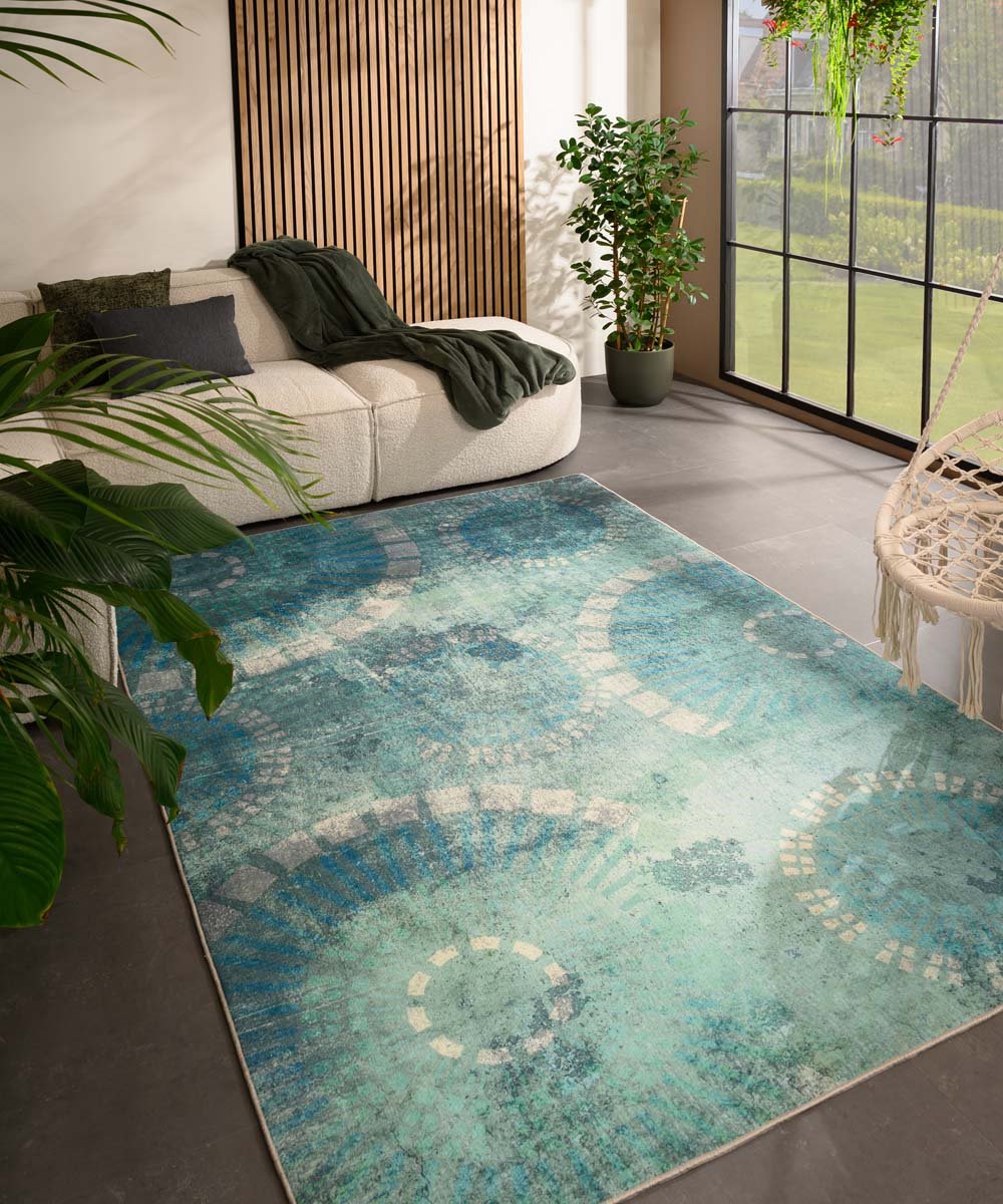 Binnen & buitenkleed - Valenca Aria mintgroen 230x330