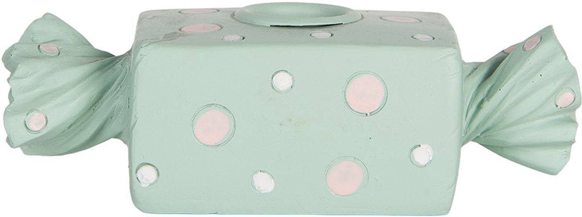Clayre & Eef Kandelaar 14x6x4 cm Blauw Kunststof