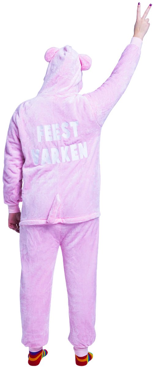 Varken onesie - Dieren onesie - Verkleedkleding - Feestvarken - XS/S
