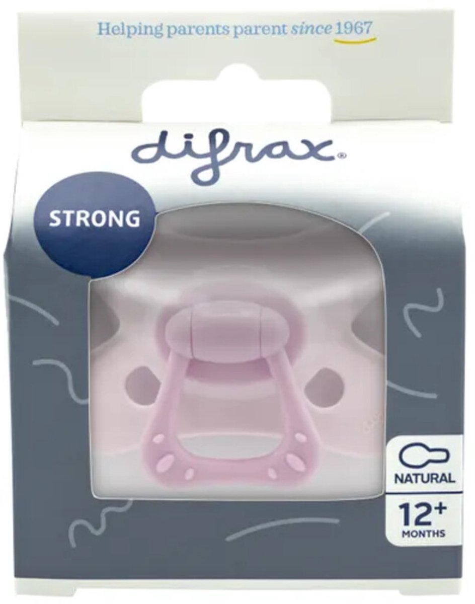 Difrax Fopspeen Natural 12+ mnd Rose - 2 x - Voordeelverpakking