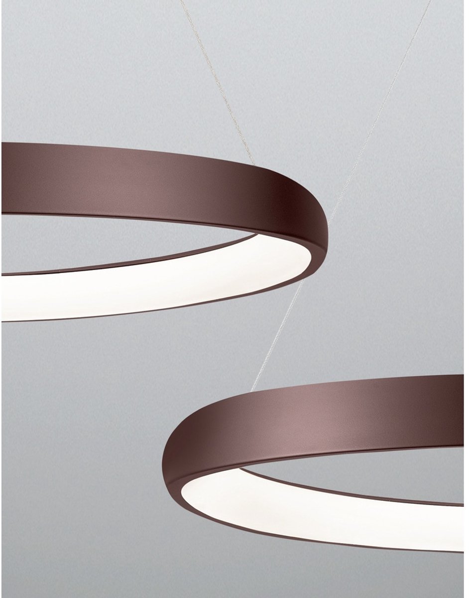 Lyora Design hanglamp Albi koffie bruin Ø 81cm - 8105609