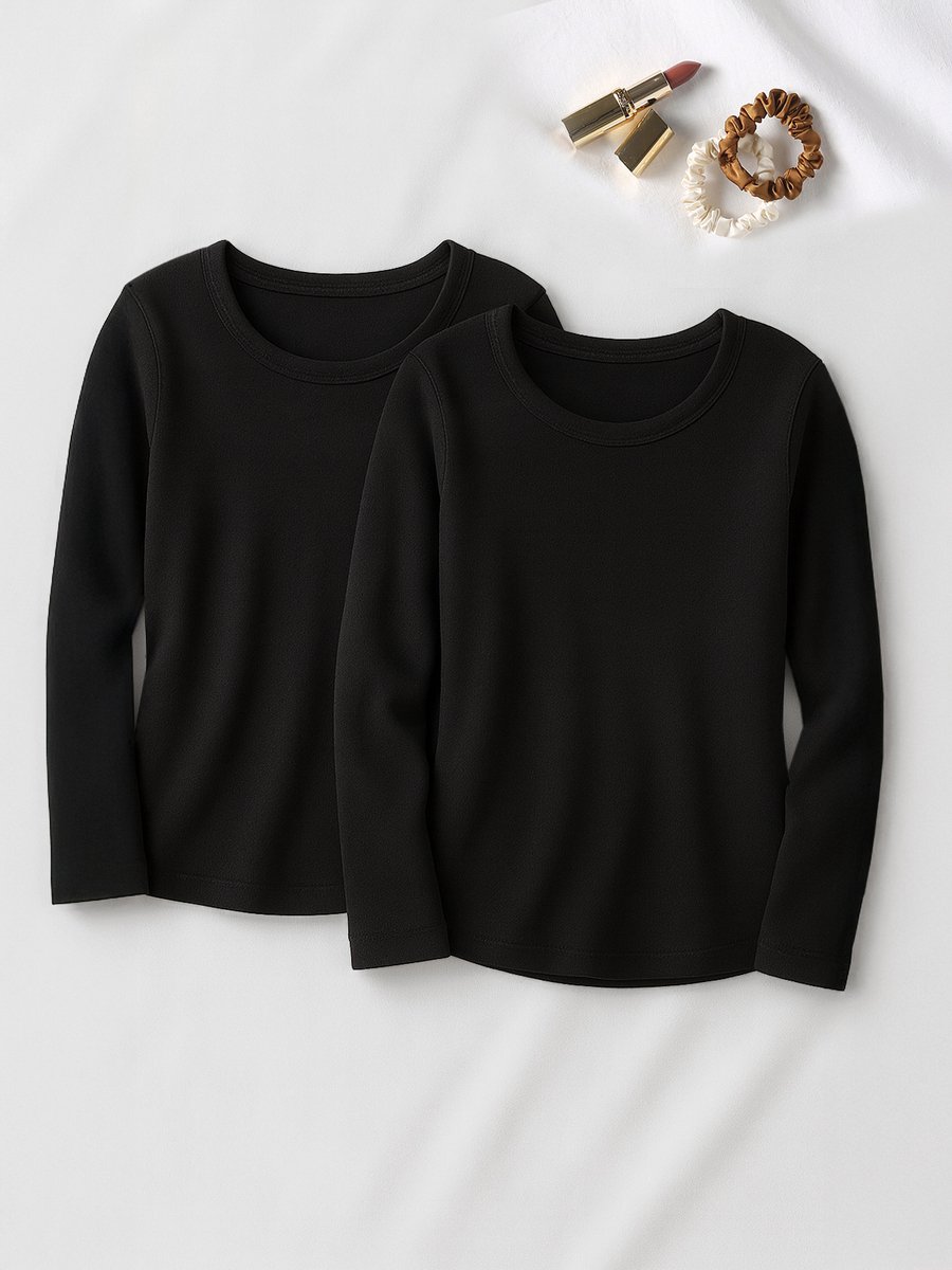 Envie de fraise Set van 2 zwangerschaps t-shirts in ribstof ENVIE DE FRAISE