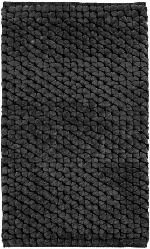 Onyx Badmat Dark Grey | 60 x 100 cm | Donkergrijs | Polyester / Katoen