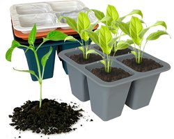 5 Pcs Cell Seed Trays voor Seedlings - Reusable Silicone Potten - Plant Seed Starter Box - Bonsai Plant Starter Kit - Flexibele Seedling Germination Hoofd voor Binnenplanten