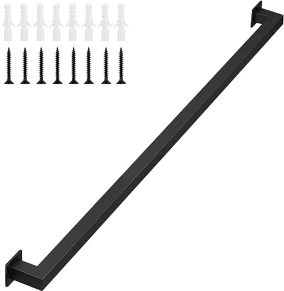 Trapleuning 90cm Zwart Metaal Smeedijzer voor Binnen en Buiten - Veiligheid voor Ouderen en Kinderen