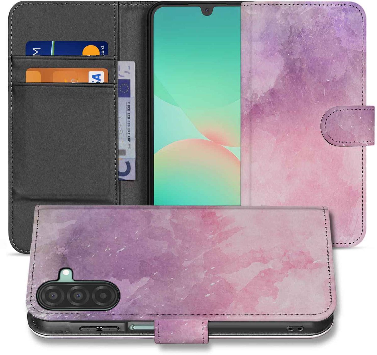 Samsung Galaxy A26 Pink Purple Paint Book Case
