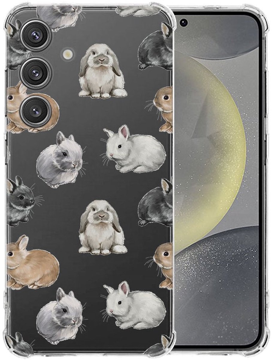 Samsung Galaxy S25 Hoesje - Konijntjes TPU Antishock