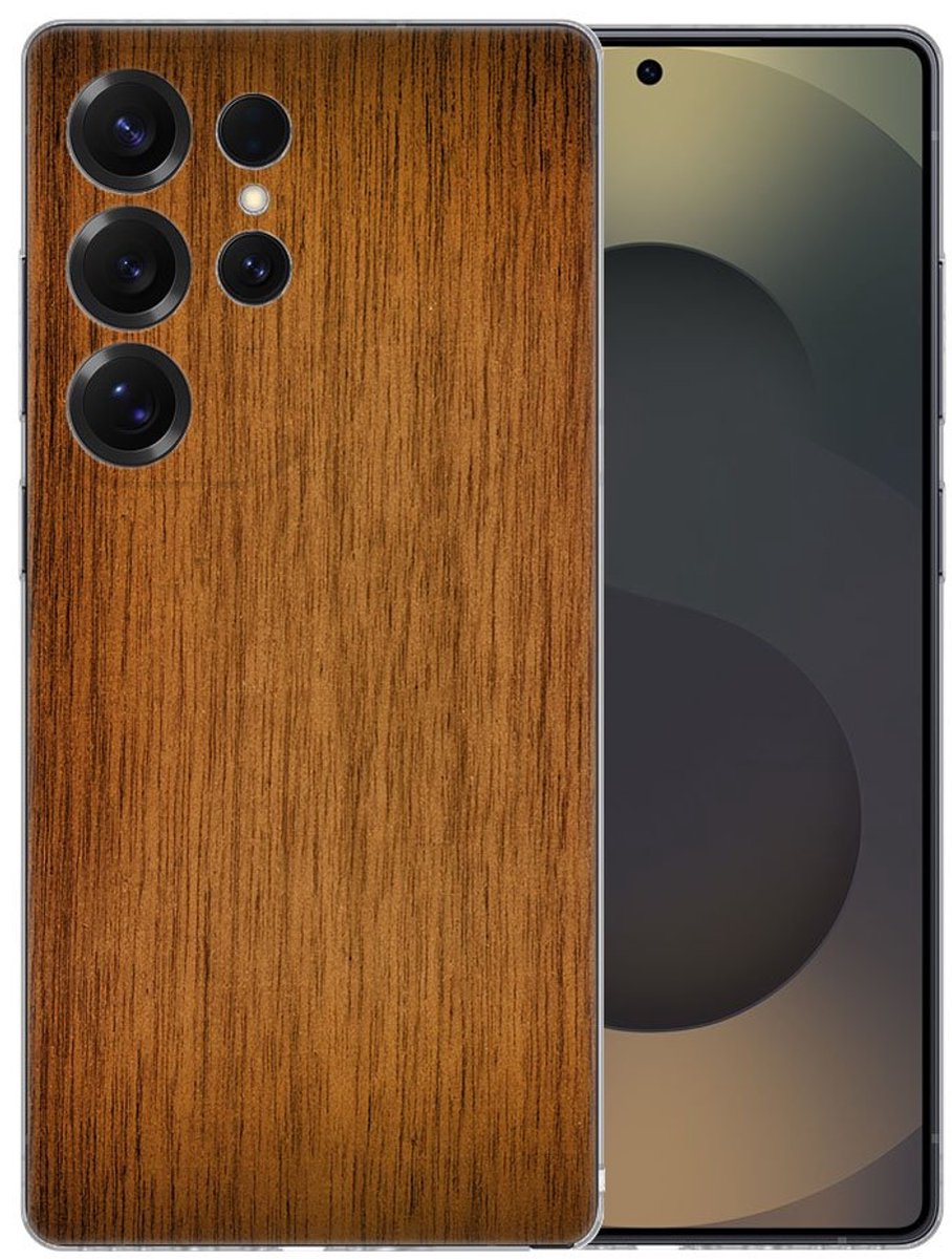 TPU Hoesje Samsung Galaxy S25 Ultra - Donker Hout Backcover