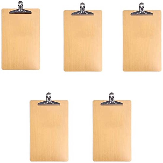 10 Stuks Houten A4 Klembordhouder Met Klem, Klemborden Voor Het Schrijven Van Memobestanden Papier Klemborden Ideaal Voor Dagelijks Werk