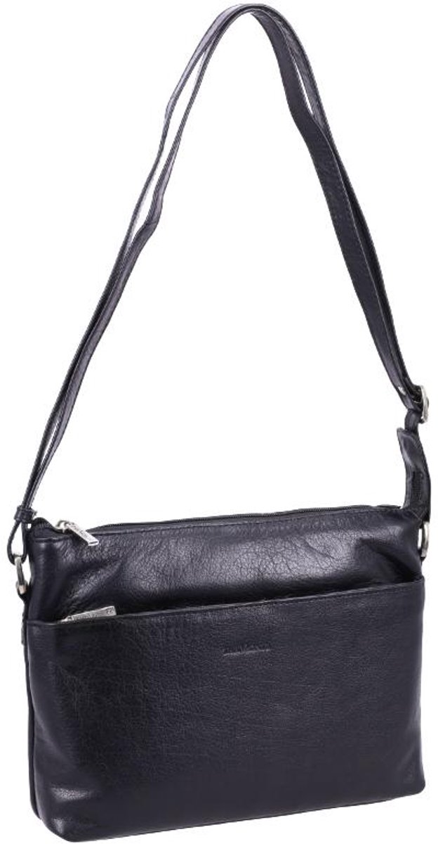 The Monte The Monte Crossbodytas Medium Dames - Leer - Blauw