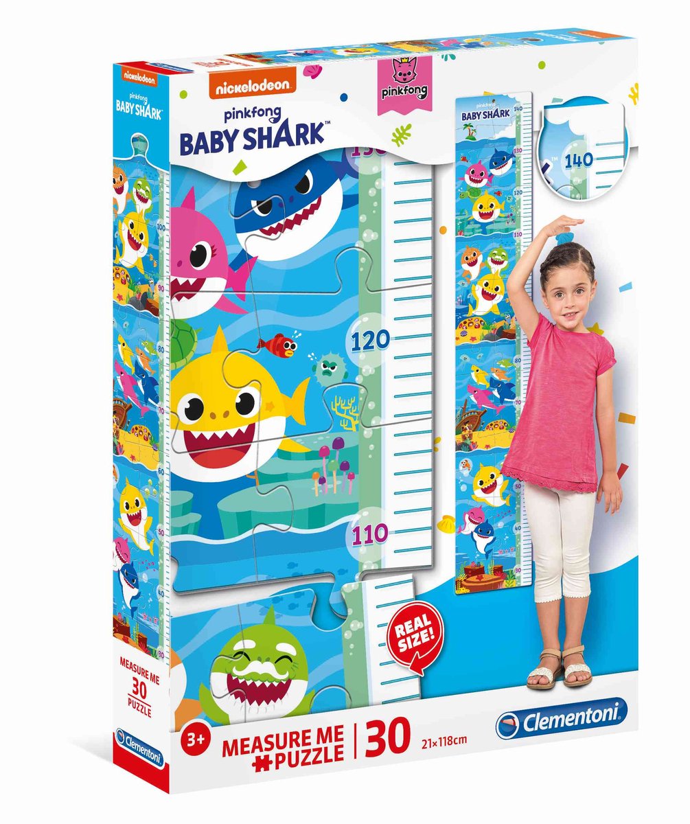 Puzzle Measure Me Baby Shark 30 - Puzzel Measure Me Baby Shark 30