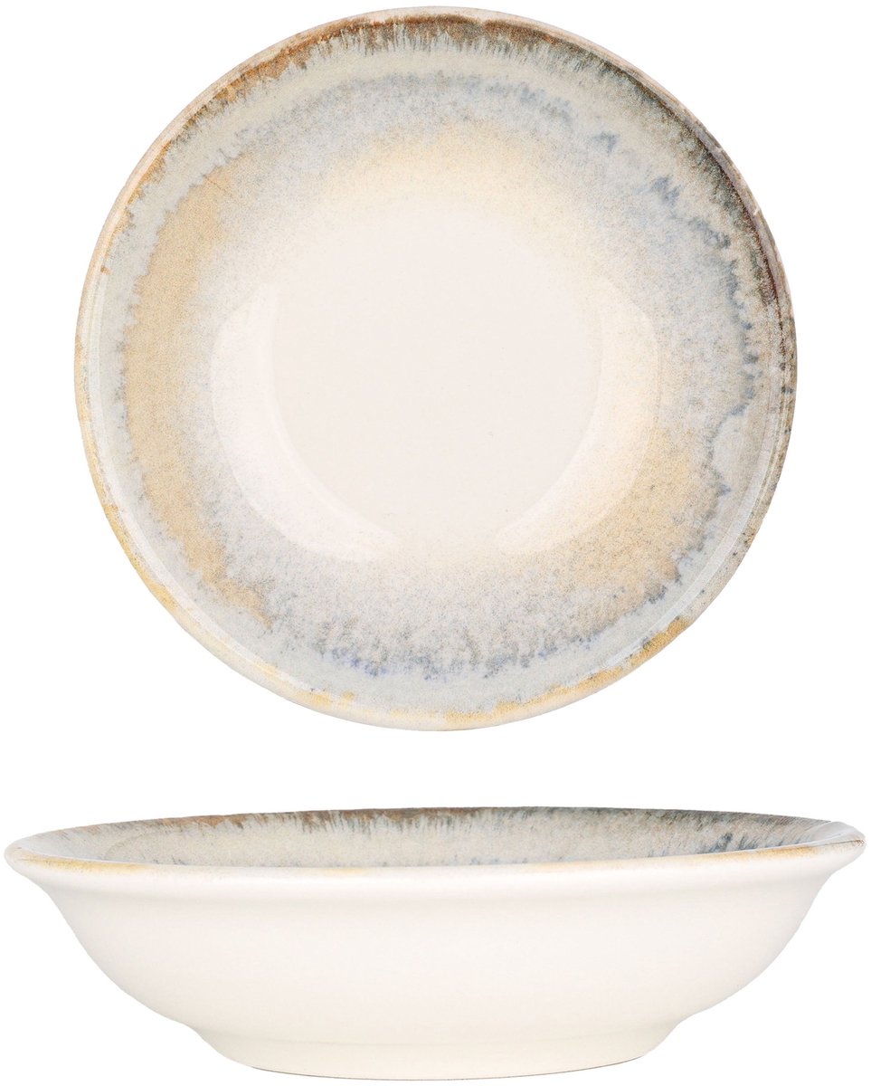 Bonna Serveerschaal - Knidos - Porselein - 15 cm (330cc) - set van 2