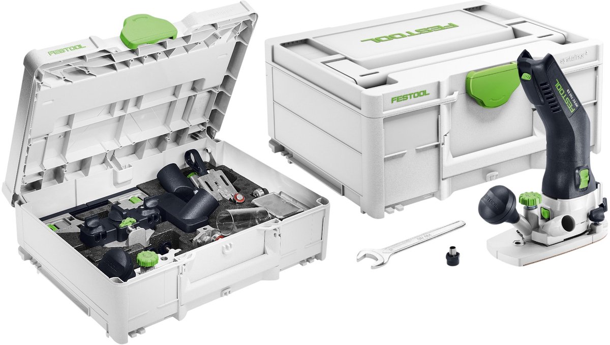 Festool MFKC 700 EB-Basic accu-module kantenfrees 18 V 8 mm borstelloos + accessoire set + Systainer - zonder accu, zonder oplader