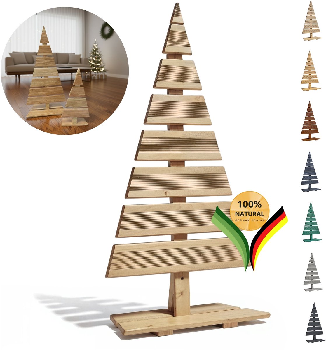be4nature Kerstboom Hout Hoogte 92 cm Voetbreedte 45 cm Alternatief Kerstboom Decoratie Houten Kerstbomen Grote Houten Kerstboom Kerstmis Boom Beige