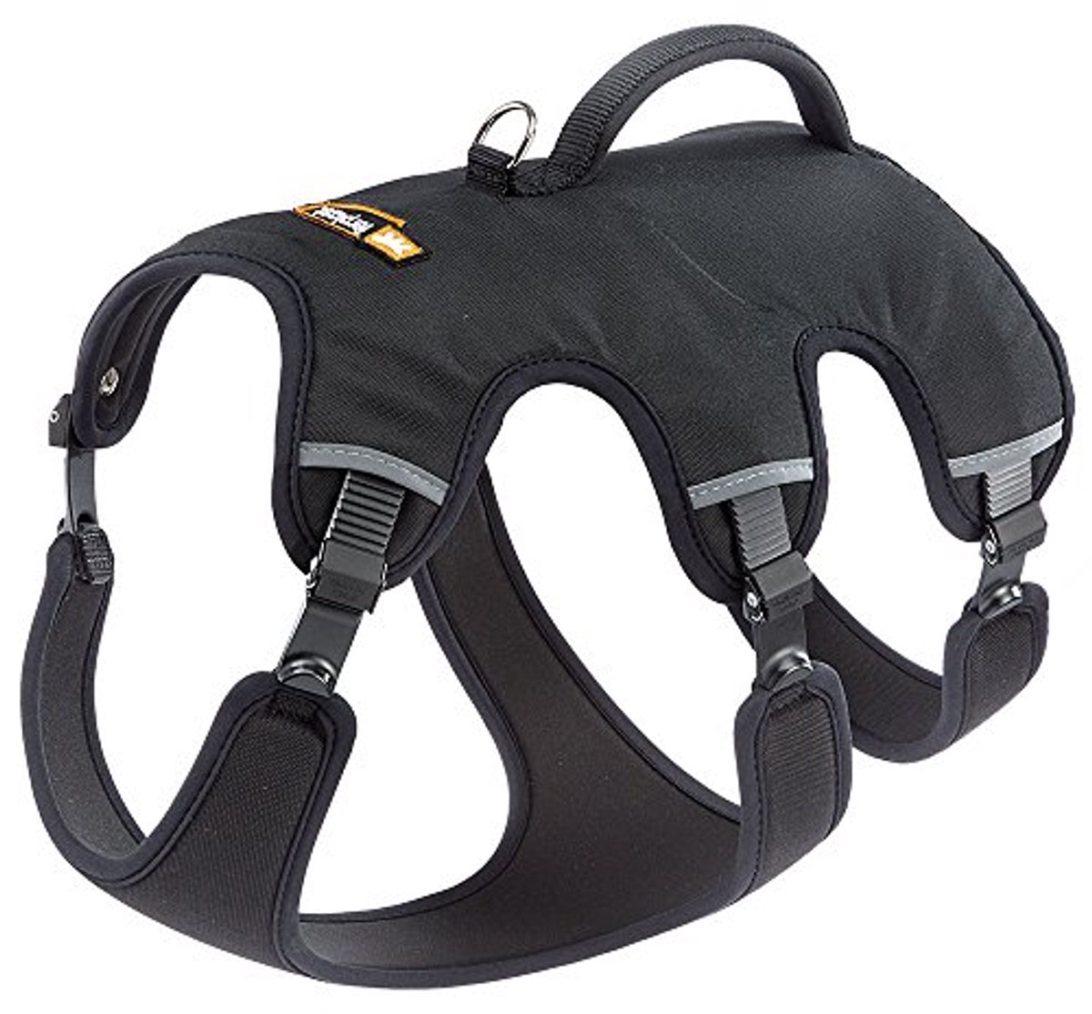 Ergonomisch Borstharnas Voor Middelgrote Tot Kleine Honden - Comfortabel, Reflecterend, Zwart - Large