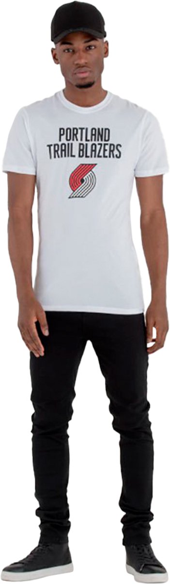 New Era Nba Regular Portland Trail Blazers T-shirt Met Korte Mouwen M Man Wit