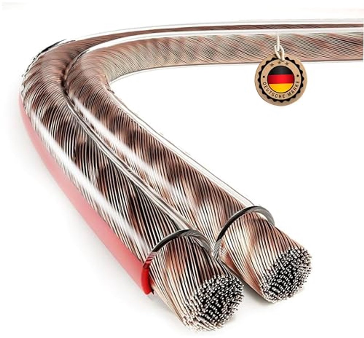 Luidsprekerkabel 30 meter - CCA, 2 x 2,50 mm², transparant