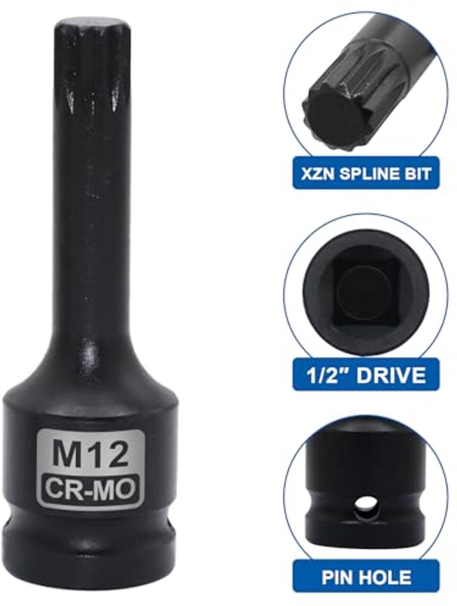 Multitand Slagmoerdopsleutelset 1/2 inch - 8-delige XZN Krimpset (M5-M18)