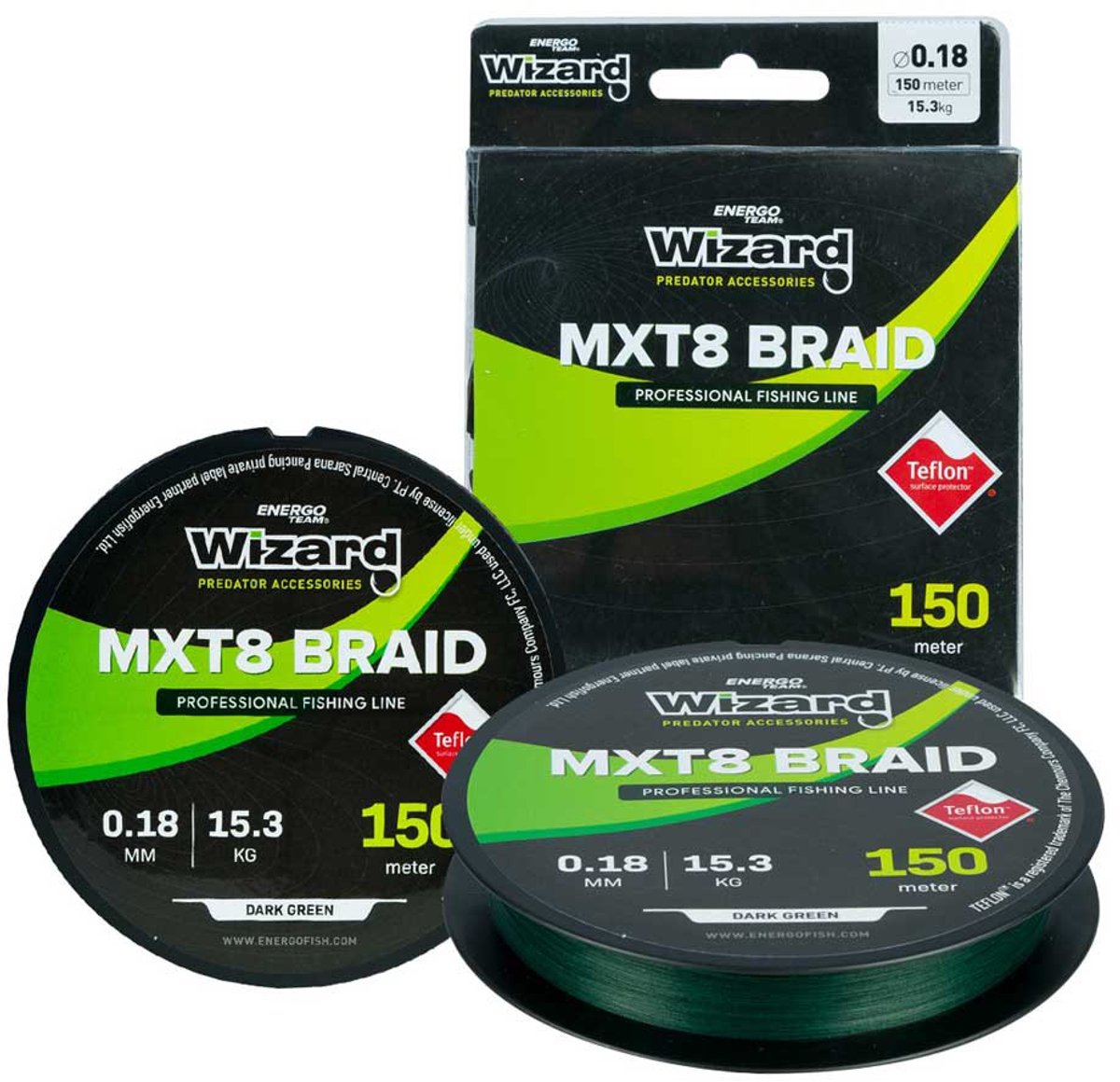 Wizard Mxt8 150 M Gevlochten Vislijn Transparant 0.200 mm