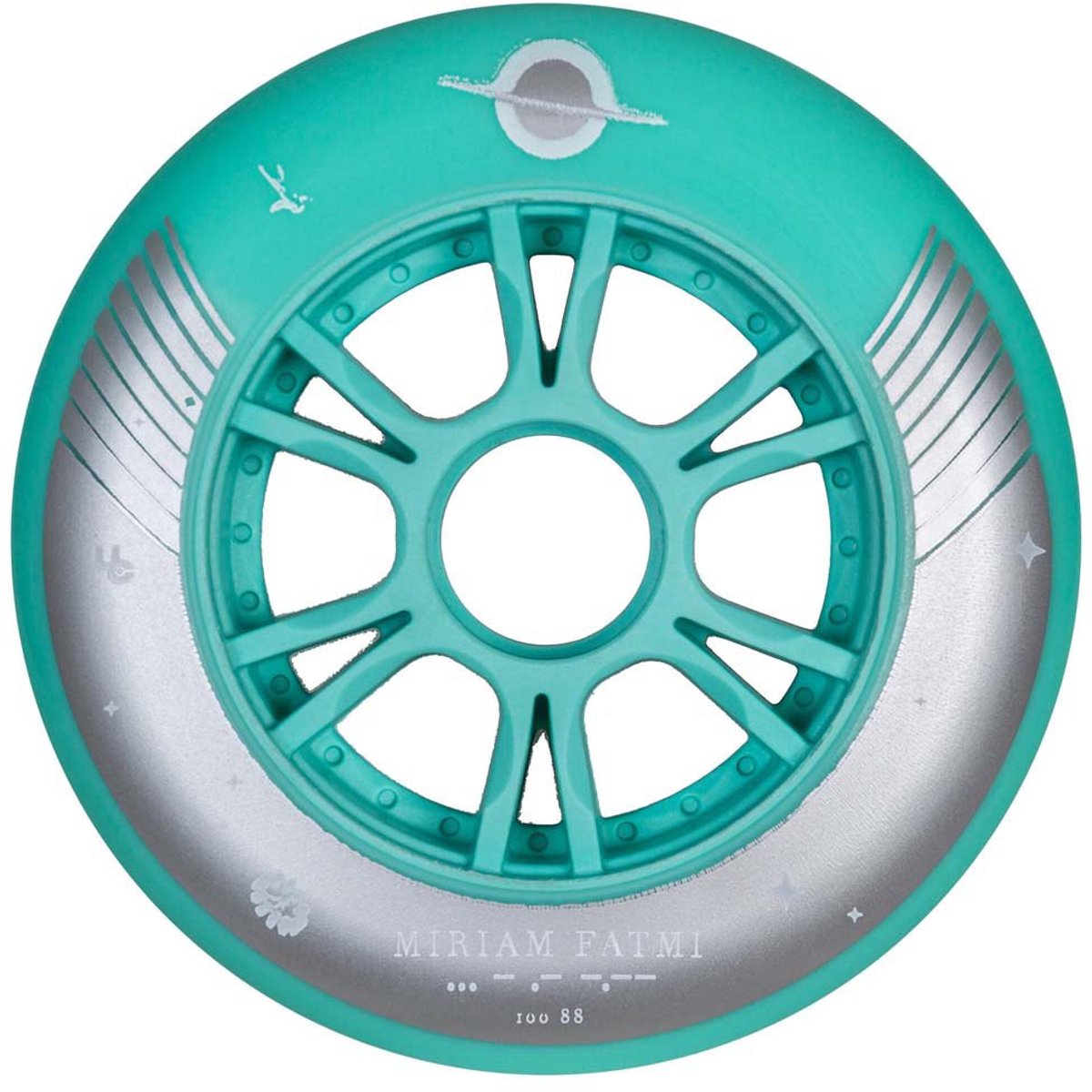 Undercover Wheels Uc Movies Miriam Fatmi Skateboardwielen 4 Eenheden 100 mm 88A Turquoise