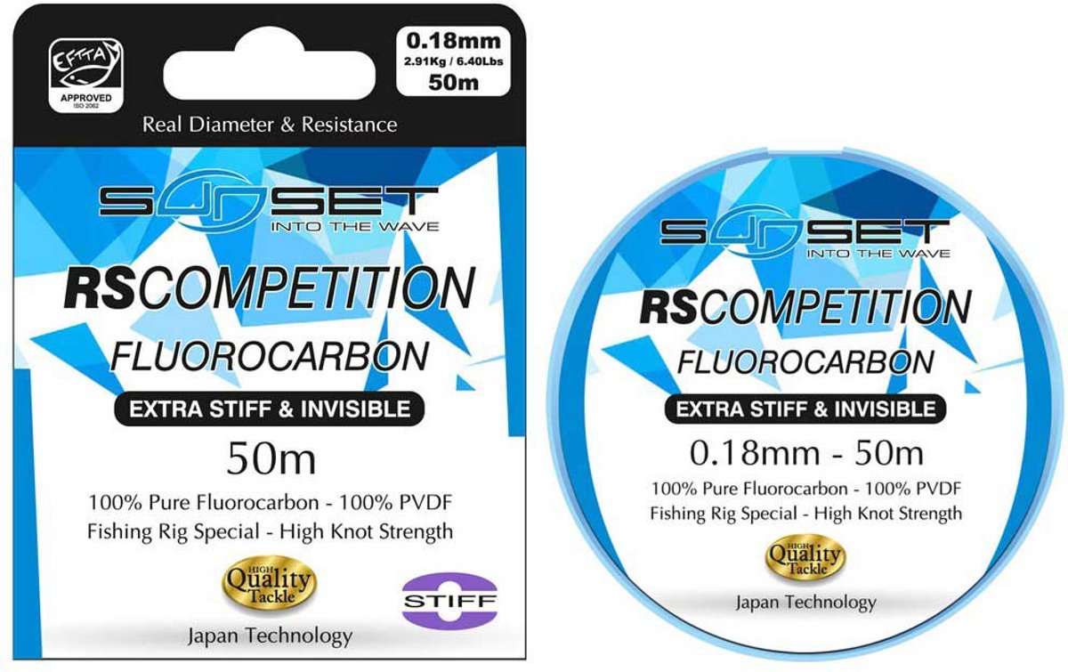 Sunset Extra Stiff Rs Competition Flurocarbon 25 M Blauw 0.350 mm