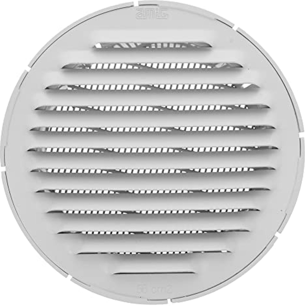 Ventilatierooster Aluminium met Muggennet voor Keuken en Badkamer - Ø 10 cm - Wit
